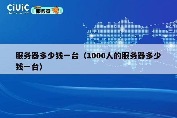 服务器多少钱一台（1000人的服务器多少钱一台）
