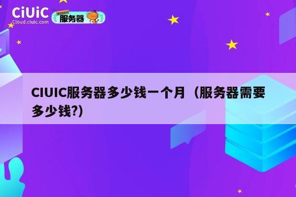 CIUIC服务器多少钱一个月（服务器需要多少钱?）